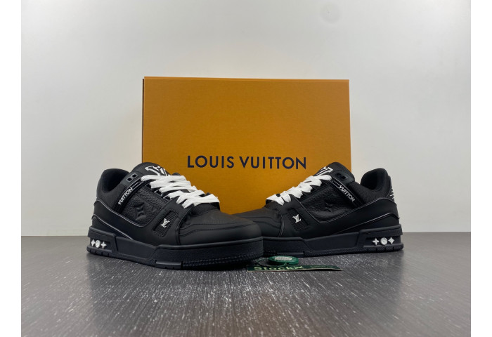l**is V*t*n trainer all black embossing