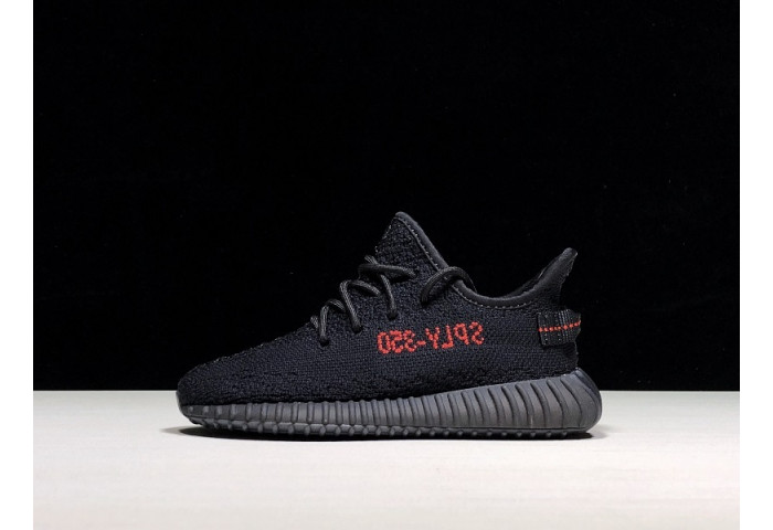 ad*s kids Y**zy boost 350 v2 black red (infant) bb6372(kids)