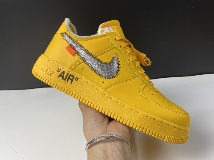 Nike Air Force 1 Low OFF-WHITE University Gold Metallic Silver DD1876-700