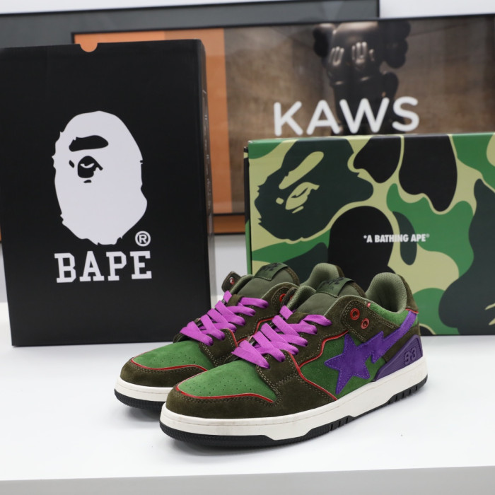 A Bathing Ape Sk8 Sta Dark Purple Green BA001FWG701029X