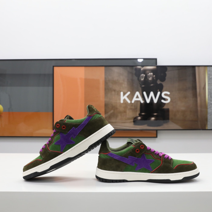 A Bathing Ape Sk8 Sta Dark Purple Green BA001FWG701029X