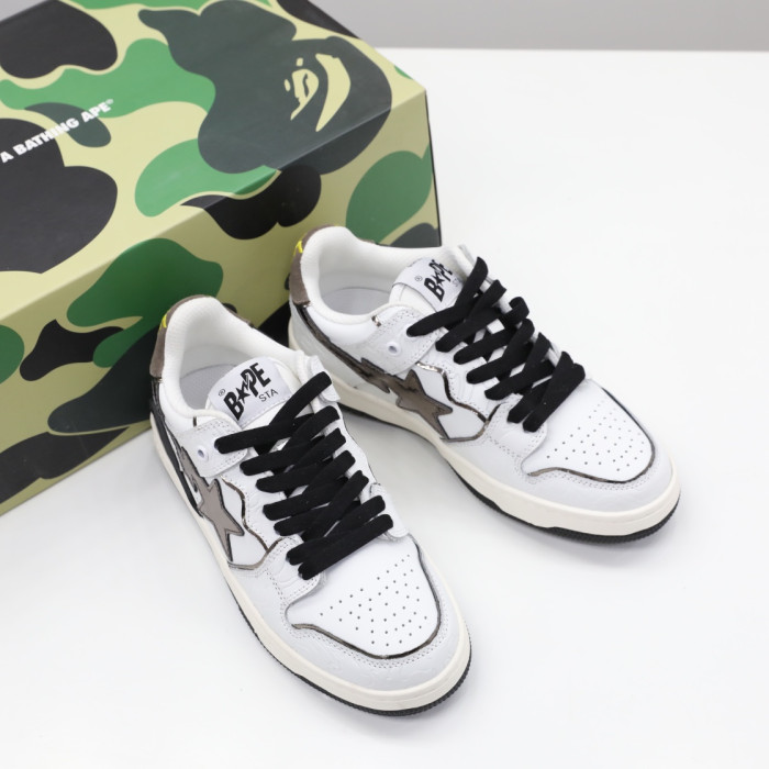 A Bathing Ape SK8 Sta White Silver BA001FWH801020_WHT_A