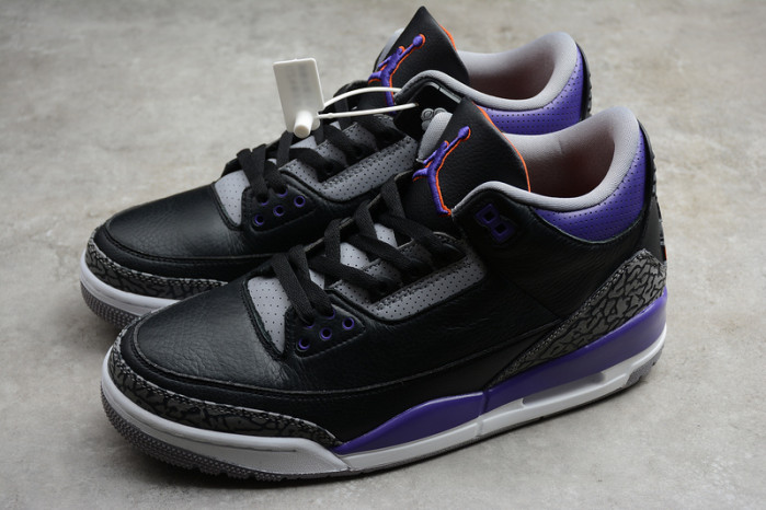 Jordan 3 Retro Black Court Purple CT8532-050