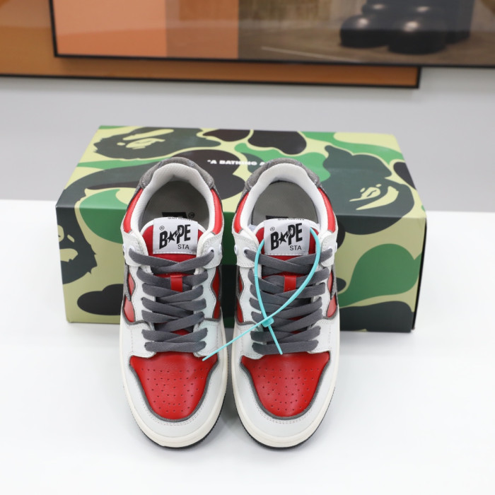 A Bathing Ape SK8 Sta White Red BA001FWH801017_RED_A/1H80191017-RED
