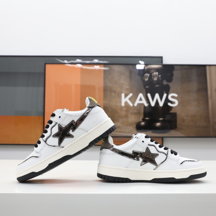 A Bathing Ape SK8 Sta White Silver BA001FWH801020_WHT_A
